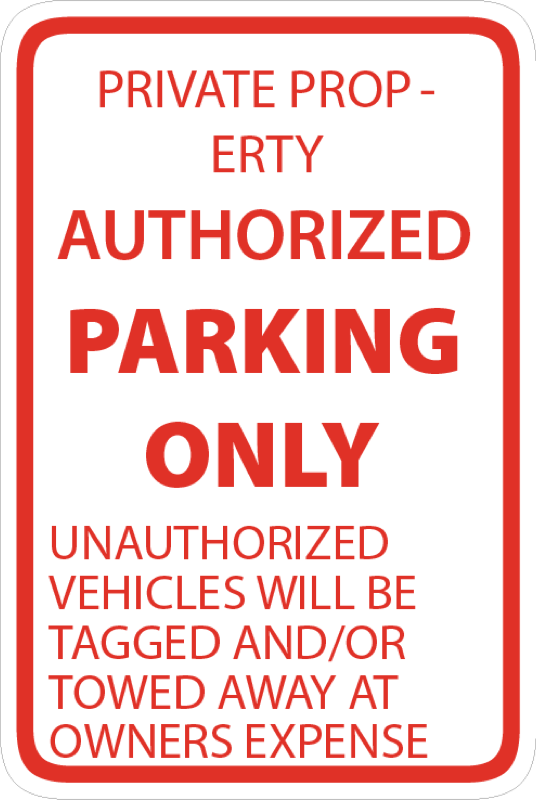 Parking and Regulation Signs 12x18